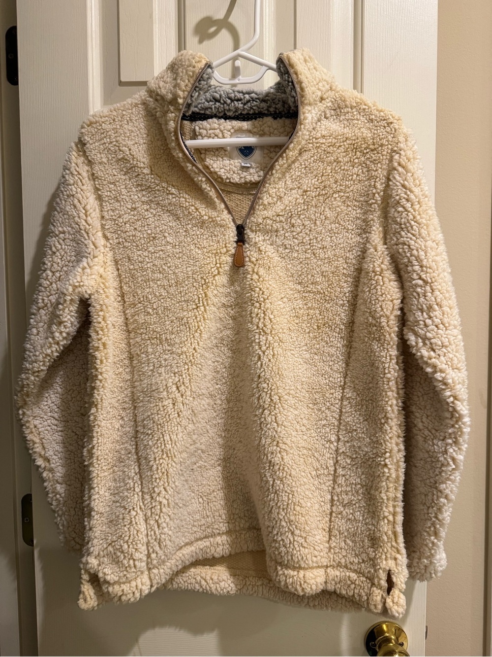 Women’s Cozy Cream Sherpa Half-Zip Pullover Hoodie